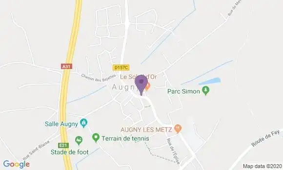 Localisation Augny Bp - 57685