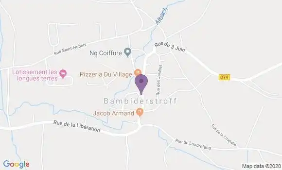 Localisation Bambiderstroff Ap - 57690