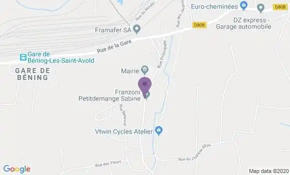 Localisation Bening les Saint Avold Ap - 57800