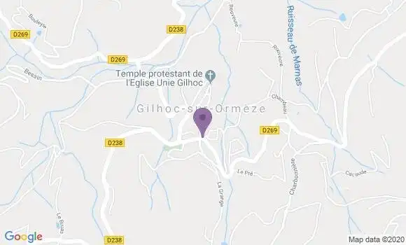 Localisation Gilhoc sur Ormeze Ap - 07270
