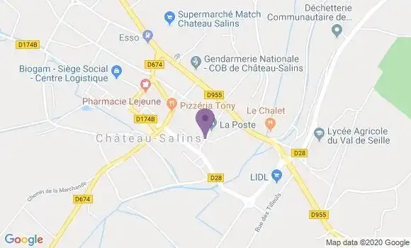 Localisation Chateau Salins - 57170