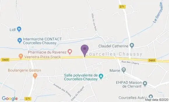 Localisation Courcelles Chaussy Bp - 57530