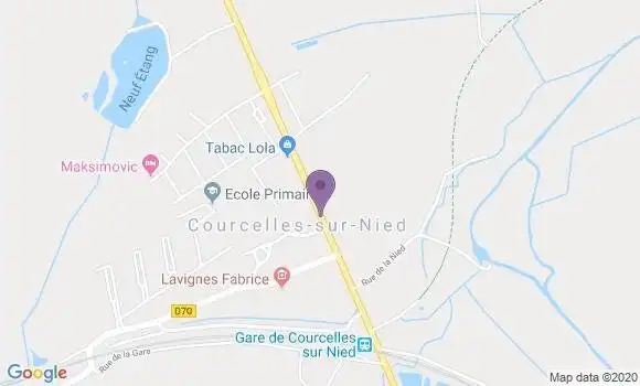 Localisation Courcelles sur Nied Bp - 57530