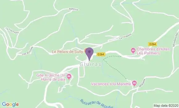 Localisation Gluiras Bp - 07190