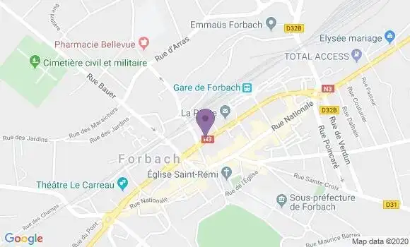 Localisation Forbach - 57608