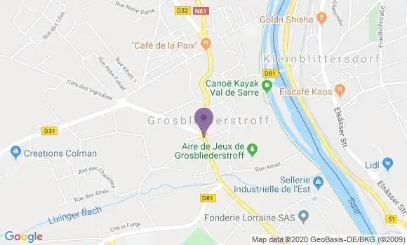 Localisation Grosbliederstroff - 57520