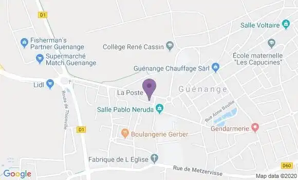 Localisation Guenange - 57310