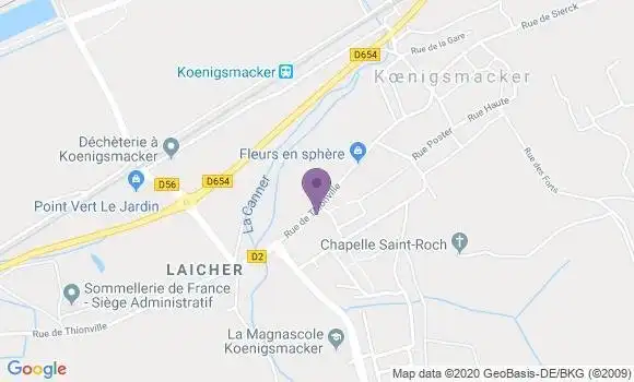 Localisation Koenigsmacker Bp - 57970