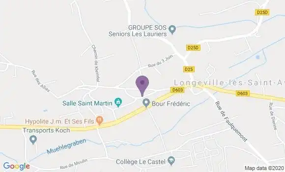Localisation Longeville les St Avold Bp - 57740