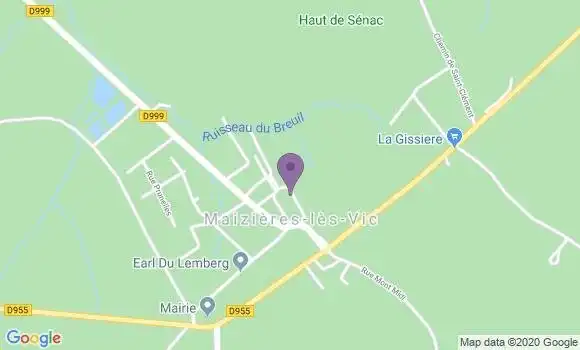 Localisation Maizieres les Vic Ap - 57810