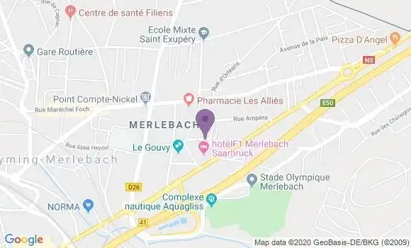 Localisation Freyming Merlebach Principal - 57800