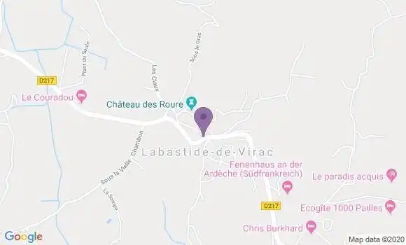 Localisation Labastide de Virac Ap - 07150