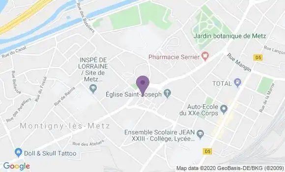 Localisation Montigny les Metz Centre - 57950