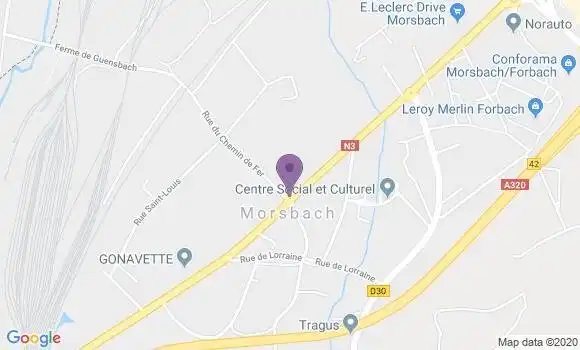 Localisation Morsbach Bp - 57600