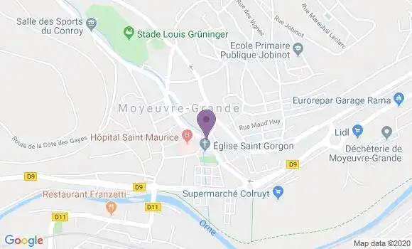 Localisation Moyeuvre Grande - 57250