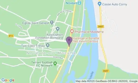 Localisation Noveant sur Moselle Bp - 57680