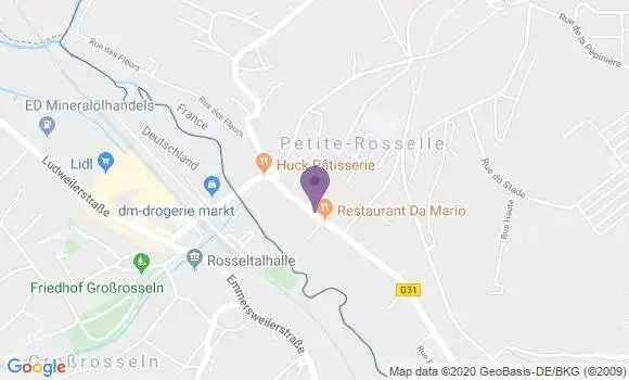 Localisation Petite Rosselle Bp - 57540
