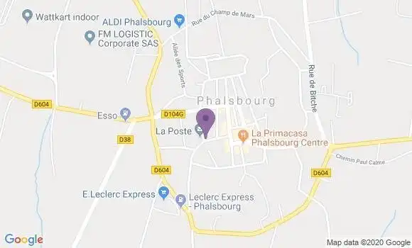 Localisation Phalsbourg - 57370