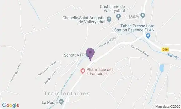 Localisation Troisfontaines Bp - 57870