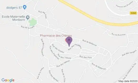 Localisation Hombourg Haut Chenes Ap - 57470