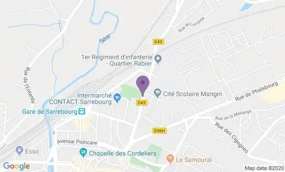 Localisation Sarrebourg Bp - 57404