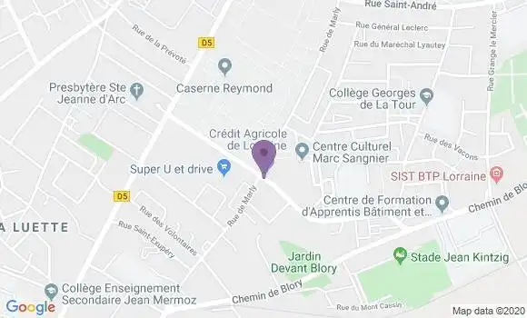Localisation Montigny les Metz Jeanne d