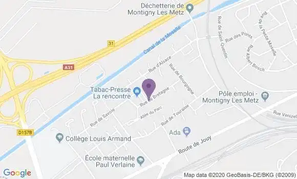 Localisation Moulins les metz Bp - 57160