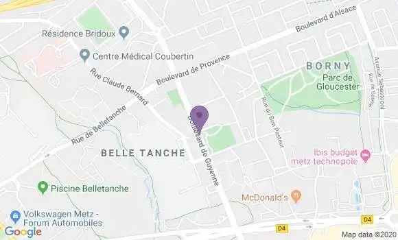 Localisation Metz Haut de Blemont - 57070