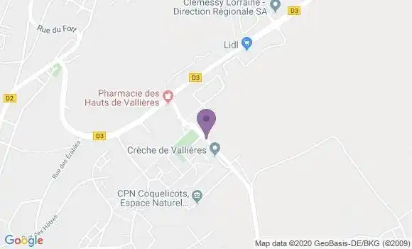 Localisation Metz Vallieres Ap - 57070