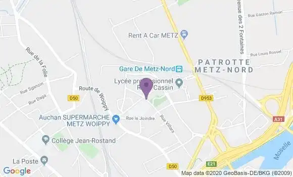 Localisation Metz Patrotte Bp - 57050
