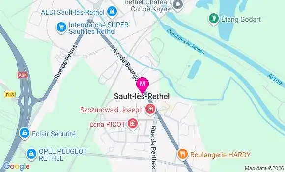 Localisation Sault les Rethel - 08300