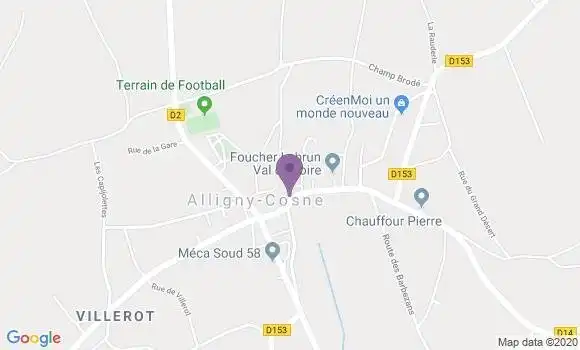Localisation Alligny Cosne Bp - 58200