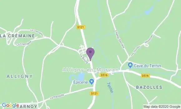 Localisation Alligny En Morvan Bp - 58230