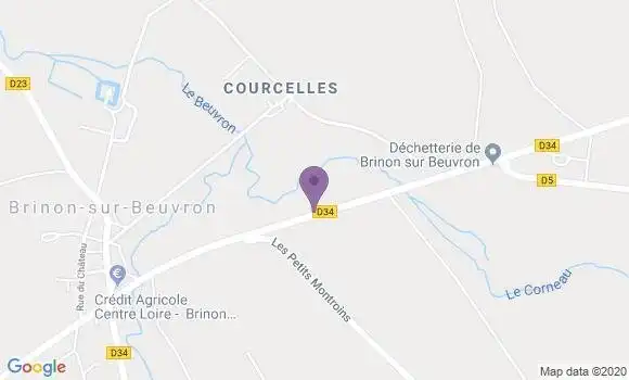 Localisation Brinon sur Beuvron Bp - 58420