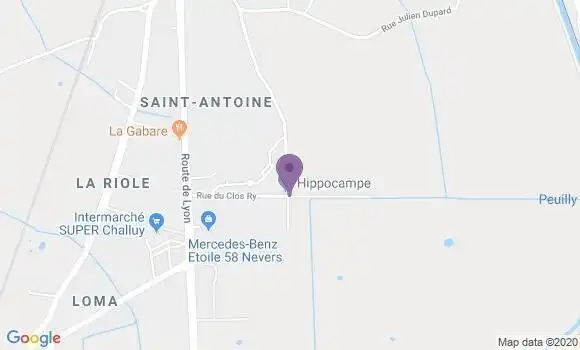 Localisation Challuy Bp - 58000