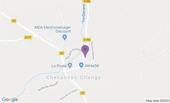 Localisation Chevannes Changy Ap - 58420