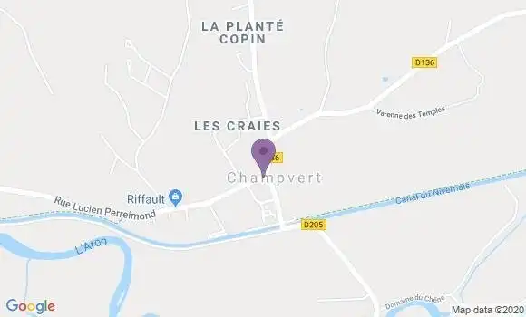 Localisation Champvert Ap - 58300