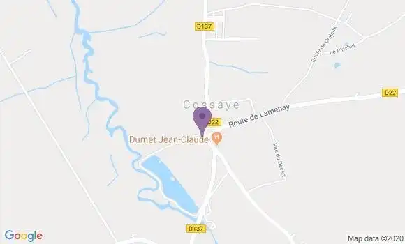 Localisation Cossaye Bp - 58300