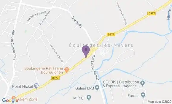 Localisation Coulanges les Nevers Bp - 58660