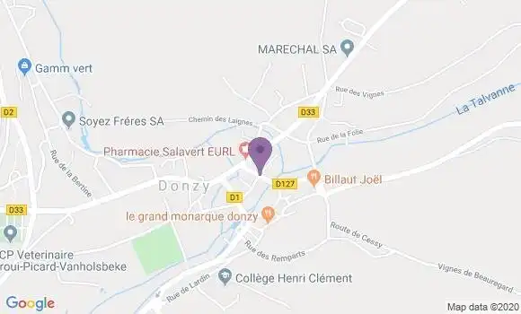 Localisation Donzy - 58220
