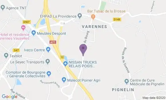 Localisation Garchizy Bp - 58600