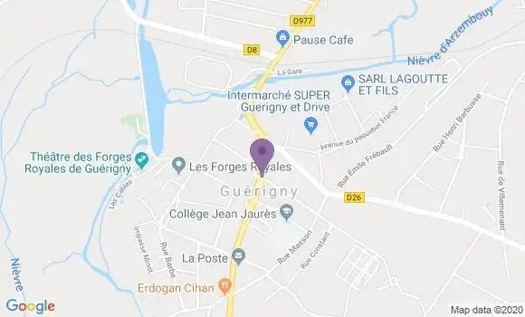 Localisation Guerigny - 58130