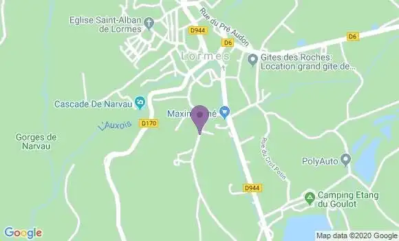 Localisation Lormes - 58140
