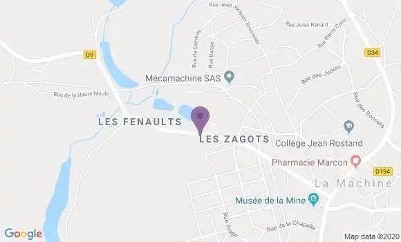 Localisation La Machine - 58260