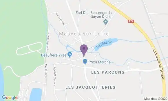 Localisation Mesves sur Loire Ap - 58400