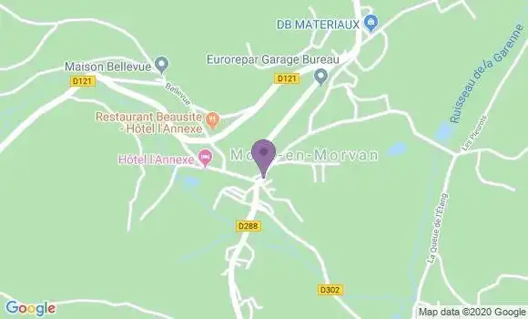 Localisation Moux En Morvan Bp - 58230
