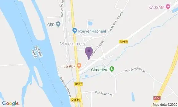 Localisation Myennes Bp - 58440