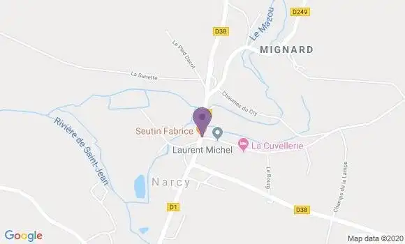 Localisation Narcy Ap - 58400