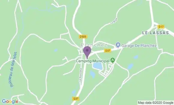 Localisation Planchez du Morvan Ap - 58230