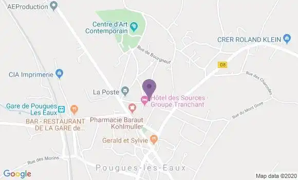 Localisation Pougues les Eaux Bp - 58320